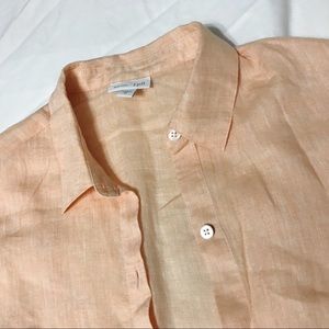 XS J. Jill Love Linen Peach Blouse NWOT